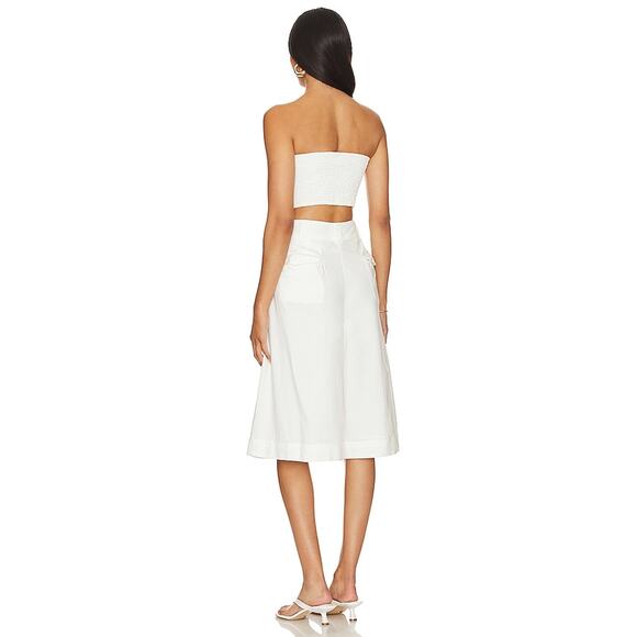 New FREE PEOPLE Minnie Short Set $148 SIZE 10 White Longline Shorts and Crop Top - Picture 3 of 5